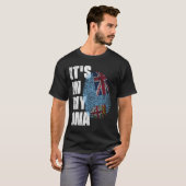 T-shirt C'EST DANS MON ADN Drapeau Fidji (Devant entier)