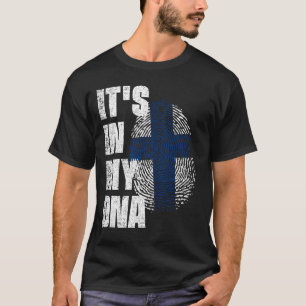 T-shirt C'EST DANS MON ADN, Drapeau Finlande