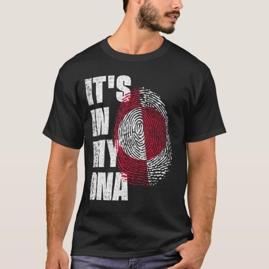 T-shirt C'EST DANS MON ADN Drapeau Groenland (Devant)