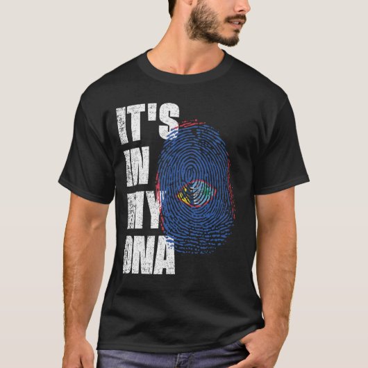 T-shirt C'EST DANS MON ADN Drapeau Guam (Devant)
