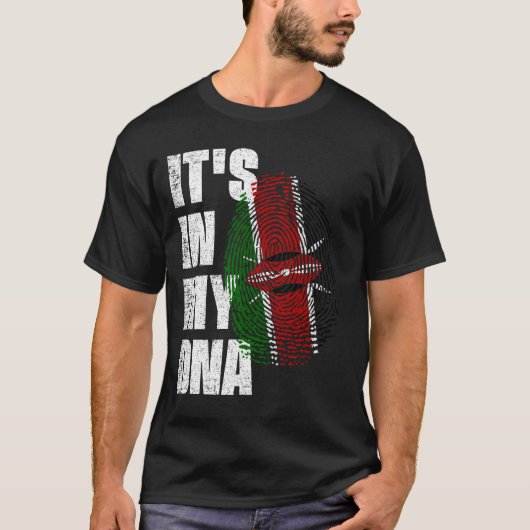 T-shirt C'EST DANS MON ADN Drapeau Kenya (Devant)