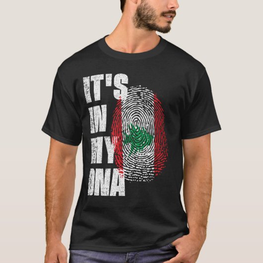 T-shirt C'EST DANS MON ADN Drapeau Liban (Devant)