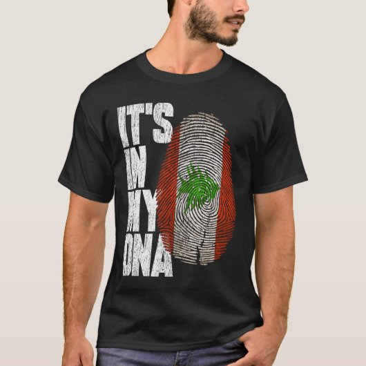 T-shirt C'est dans mon ADN drapeau libanais Fier Liban (Devant)