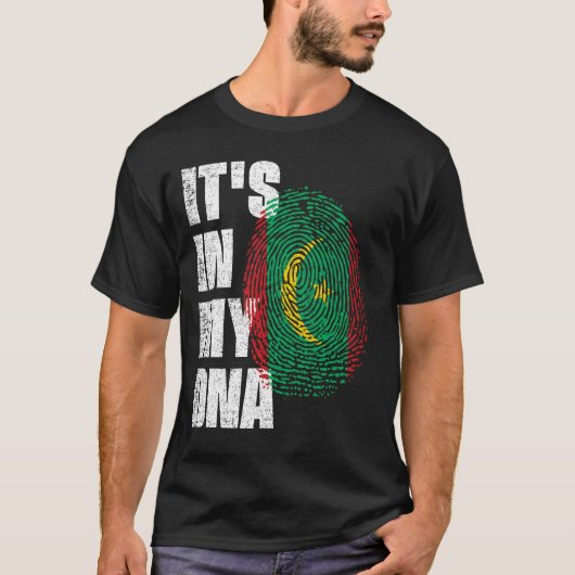 T-shirt C'EST DANS MON ADN Drapeau Mauritanie (Devant)