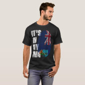 T-shirt C'EST DANS MON ADN Drapeau Montserrat Drapeau Cade (Devant entier)