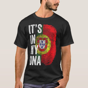 T-shirt C'est Dans Mon Adn Drapeau Portugais Portugal Foot