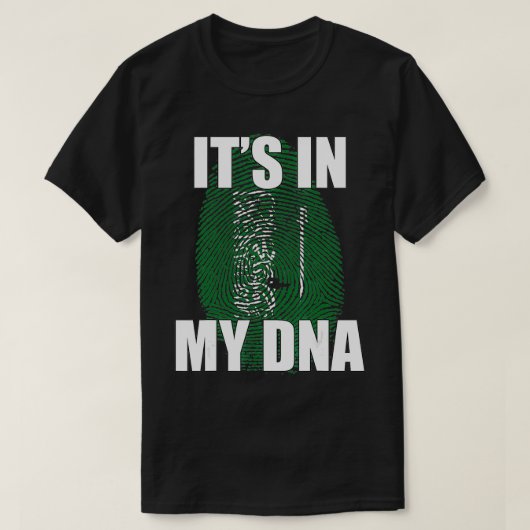 T-shirt C'est dans mon ADN Drapeau saoudien (Design devant)