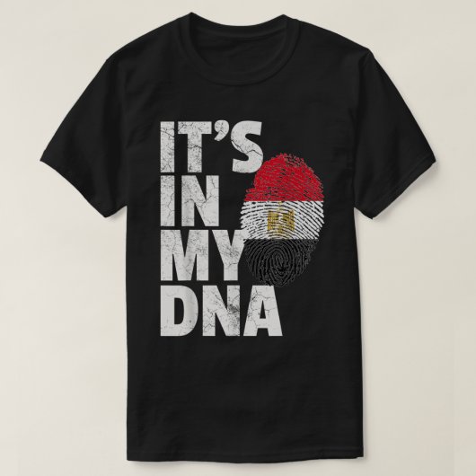 T-shirt C'EST DANS MON ADN Egypte Drapeau Hommes Femmes En (Design devant)