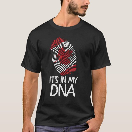T-shirt C'est dans mon ADN Empreinte de doigt du drapeau (Devant)