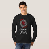 T-shirt C'est dans mon ADN   Empreinte de drapeau canadien (Devant entier)