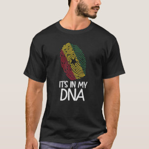 T-shirt C'est dans mon ADN Empreinte de drapeau ghanéen f