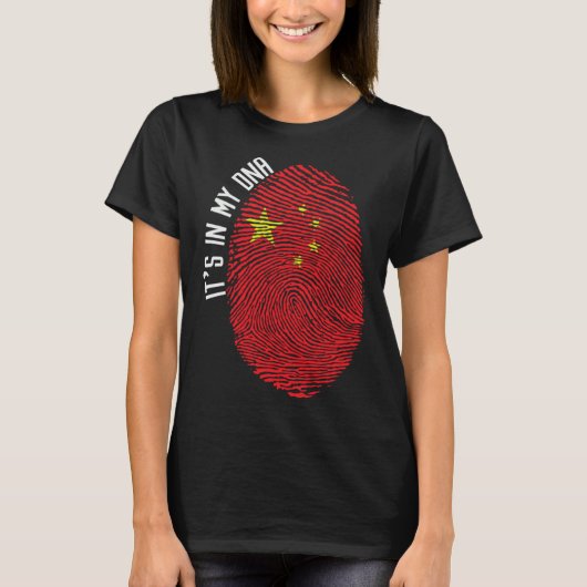 T-shirt C'est dans mon ADN Empreinte digitale du drapeau d (Devant)