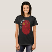 T-shirt C'est dans mon ADN Empreinte digitale du drapeau d (Devant entier)