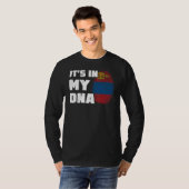 T-shirt C'est dans mon ADN Empreinte digitale du drapeau d (Devant entier)