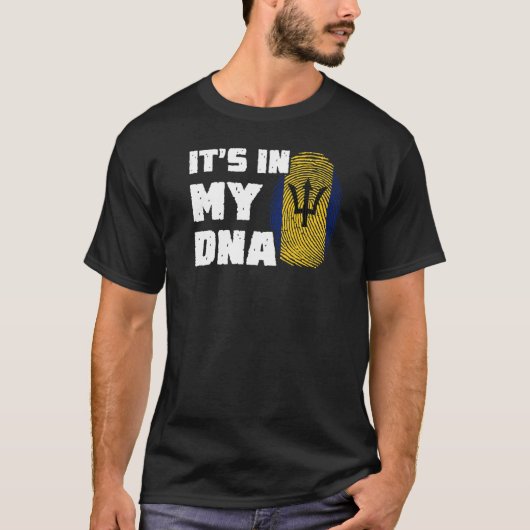 T-shirt C'est dans mon ADN Empreinte digitale du drapeau d (Devant)