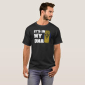 T-shirt C'est dans mon ADN Empreinte digitale du drapeau d (Devant entier)