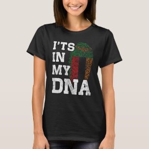 T-shirt C'est dans mon ADN Empreinte zambienne Fière Zambi