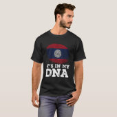 T-shirt C'est dans mon ADN empreintes digitales Laos drape (Devant entier)