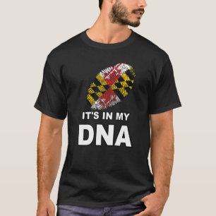 T-shirt C'est dans mon ADN empreintes digitales Maryland S