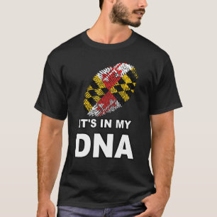 T-shirt C'est dans mon ADN empreintes digitales Maryland S