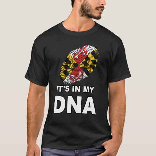 T-shirt C'est dans mon ADN empreintes digitales Maryland S (Devant)