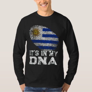 T-shirt C'est dans mon ADN empreintes digitales Uruguay dr