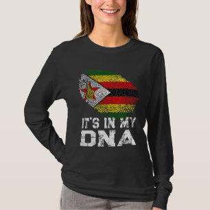 T-shirt C'est dans mon ADN empreintes digitales Zimbabwe D