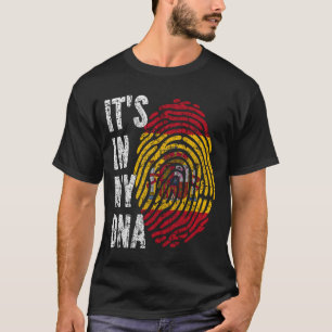 T-shirt C'EST DANS MON ADN Espagne Drapeau Hommes Femmes E