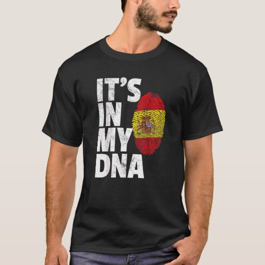 T-shirt C'est dans mon Adn Espagne drapeau National Pride (Devant)