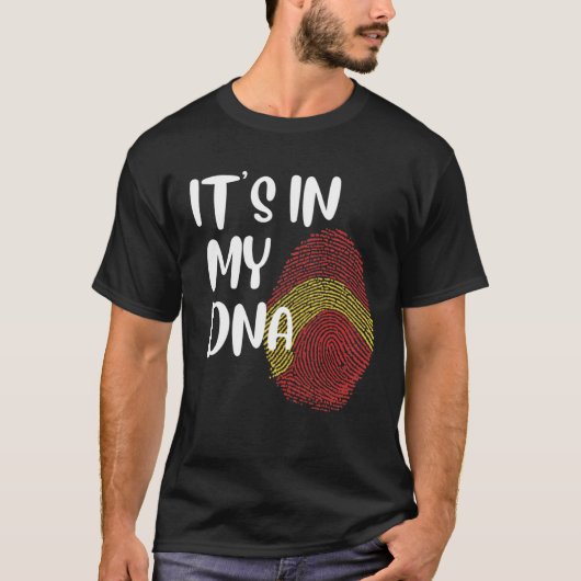 T-shirt C'est dans mon ADN espagnol fière Español drapeau (Devant)