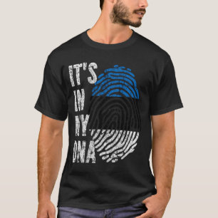 T-shirt C'EST DANS MON ADN Estonie Drapeau Hommes Femmes E