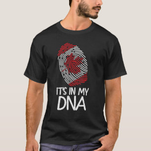 T-shirt C'est dans mon ADN Fier Drapeau Canadien Empreinte