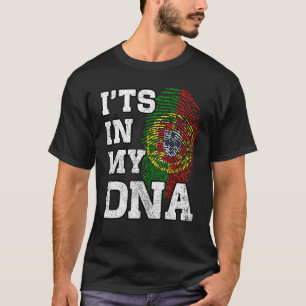 T-shirt C'est dans mon ADN Fingerprint portugais Fière Por