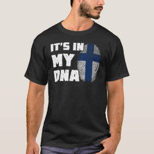 T-shirt C'est dans mon ADN Finlande Drapeau Empreinte Homm