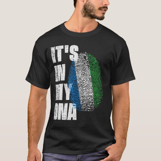 T-shirt C'EST DANS MON ADN Flag Sierra Leone (Devant)