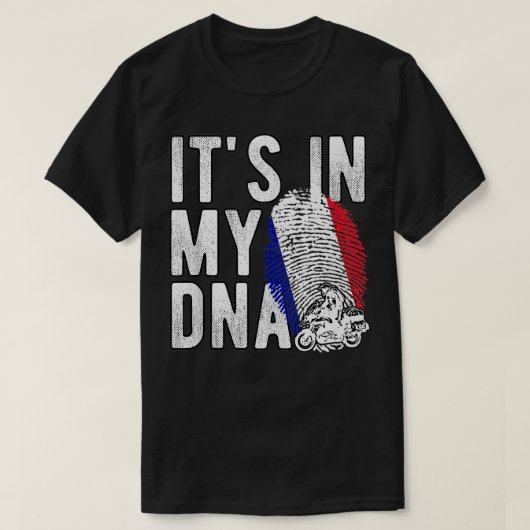 T-shirt C'est dans mon ADN France Pays empreintes français (Design devant)