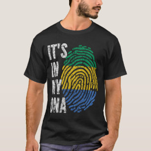 T-shirt C'EST DANS MON ADN Gabon Drapeau Hommes Femmes Enf