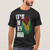 T-shirt C'EST DANS MON ADN Guyana Drapeau (Devant)