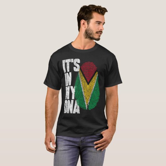 T-shirt C'est dans mon ADN Guyanese Chemise Fière Don Guya (Devant entier)
