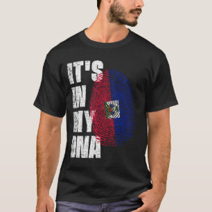 T-shirt C'EST DANS MON ADN Haïti Drapeau