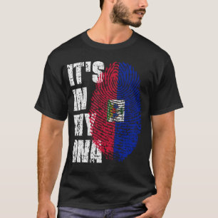 T-shirt C'EST DANS MON ADN Haïti Drapeau Drapeau Don de fi