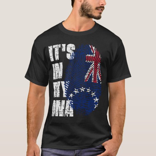 T-shirt C'EST DANS MON ADN Îles Cook Drapeau Cadeau Garçon (Devant)