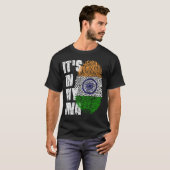 T-shirt C'EST DANS MON ADN Inde Drapeau Drapeau Drapeau Do (Devant entier)