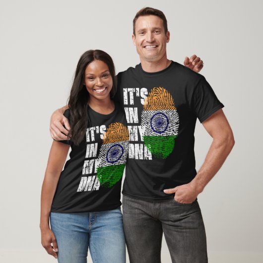 T-shirt C'EST DANS MON ADN Inde Drapeau Drapeau Drapeau Do (Unisexe)
