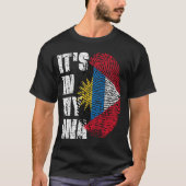 T-shirt C'EST DANS MON ADN Indicateur Antigua et Barbuda (Devant)