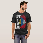 T-shirt C'EST DANS MON ADN Indicateur Antigua et Barbuda (Devant entier)