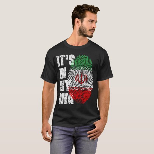 T-shirt C'EST DANS MON ADN Iran Drapeau Cadeau Garçon (Devant entier)