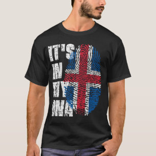T-shirt C'EST DANS MON ADN Islande Drapeau garçon fille ca