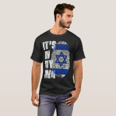 T-shirt C'EST DANS MON ADN Israël Drapeau garçon fille cad (Devant entier)