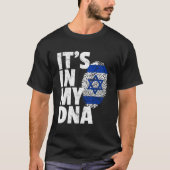 T-shirt C'Est Dans Mon Adn Israel Flag National Pride (Devant)